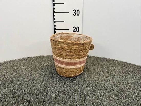 Immagine di CASPO' PAGLIA INSERTO ROSA D.18,5x17H ND-19-664