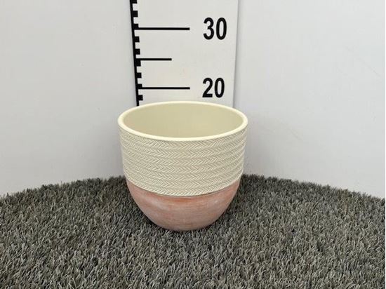 Immagine di CASPO' RIL.COL COTTO+BEIGE D.19,5x17H x V.18 CF-0350/2