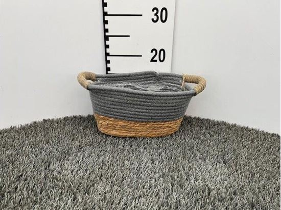 Immagine di OV.COTONE C/M 24,5x15x14H GRIGIO/NAT ND-65-028