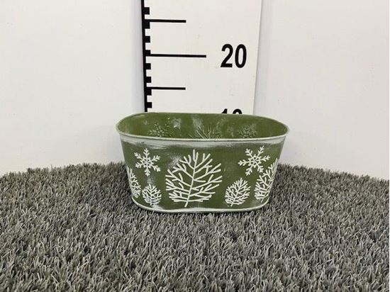 Immagine di VASCH.OV LATTA VERDE C/DEC 21,5x11x10H ND-39-815