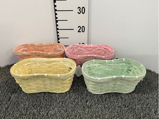 Immagine di OVALINA BAMBOO 26*15*12H 4 COL ASS D0138.48